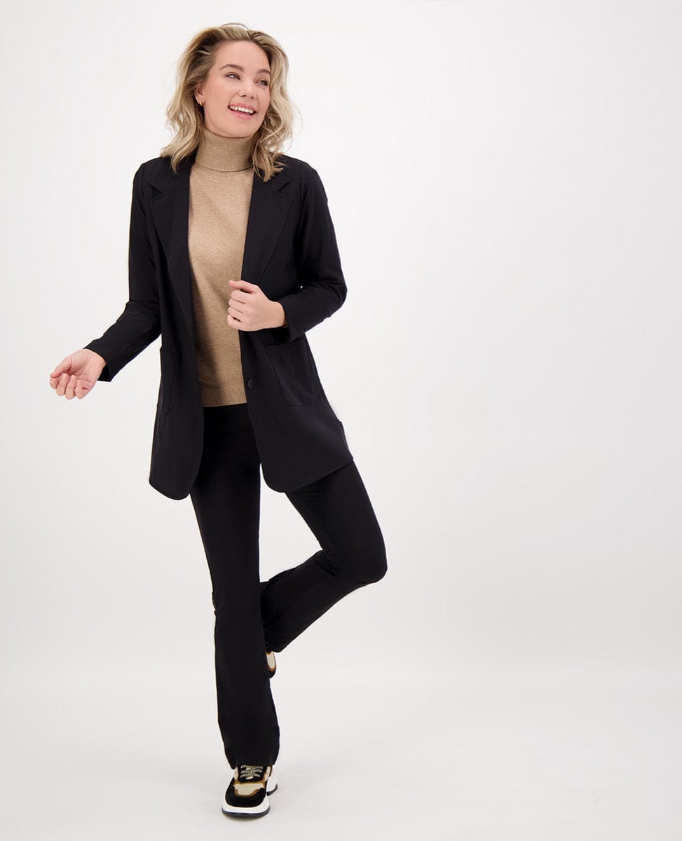Je m'appelle Jassen Blazer Straight Travel | Zwart