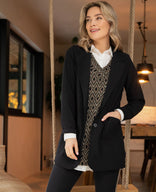 Je m'appelle Jassen Blazer Straight Travel | Zwart