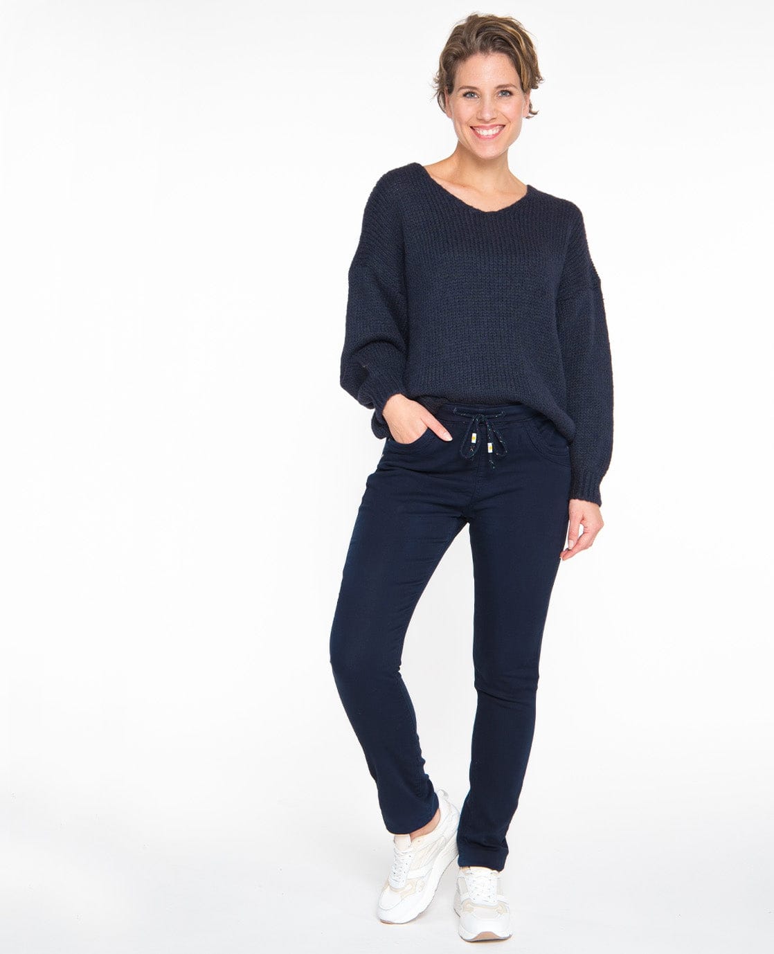 Je m'appelle Broeken Jogg Denim | Donkerblauw