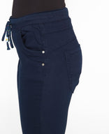 Je m'appelle Broeken Jogg Denim | Donkerblauw
