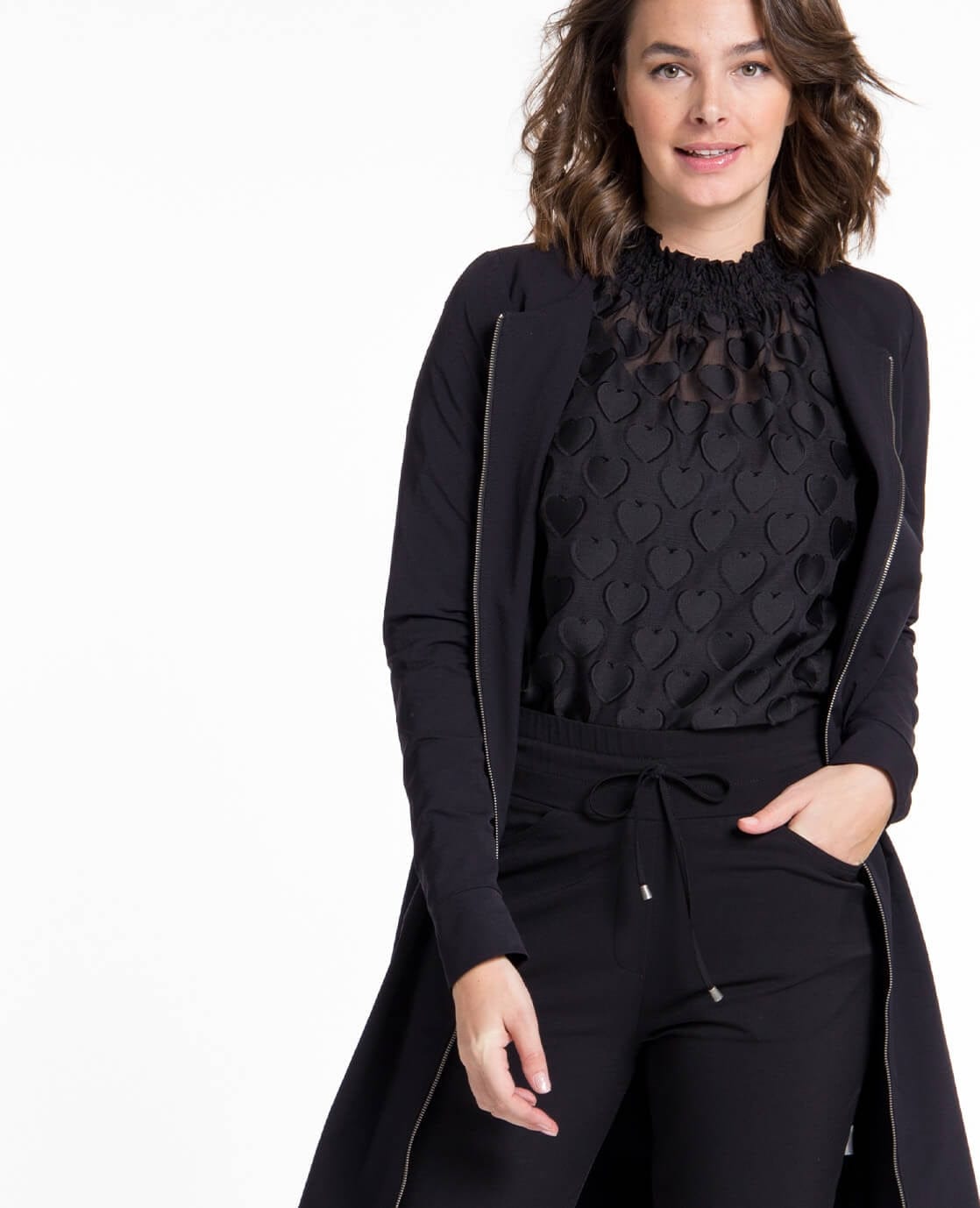 Je m'appelle Tops ColTop Hearts | Zwart