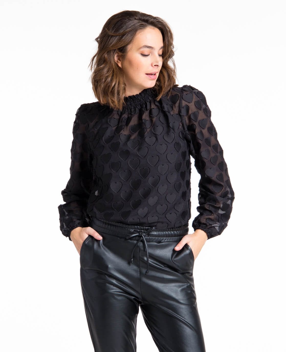 Je m'appelle Tops ColTop Hearts | Zwart