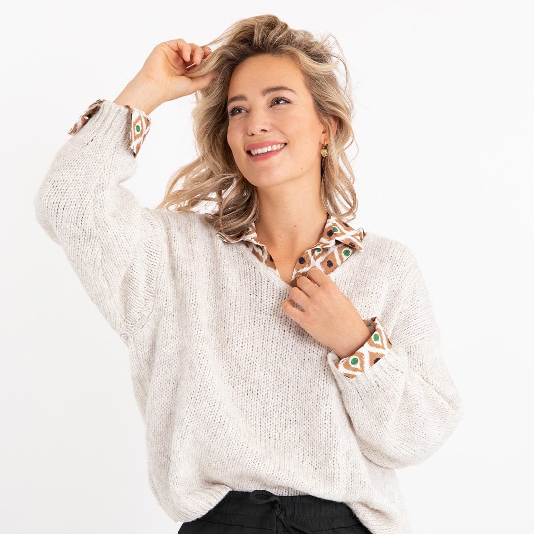 Je m'appelle Tops Pull | Wool White