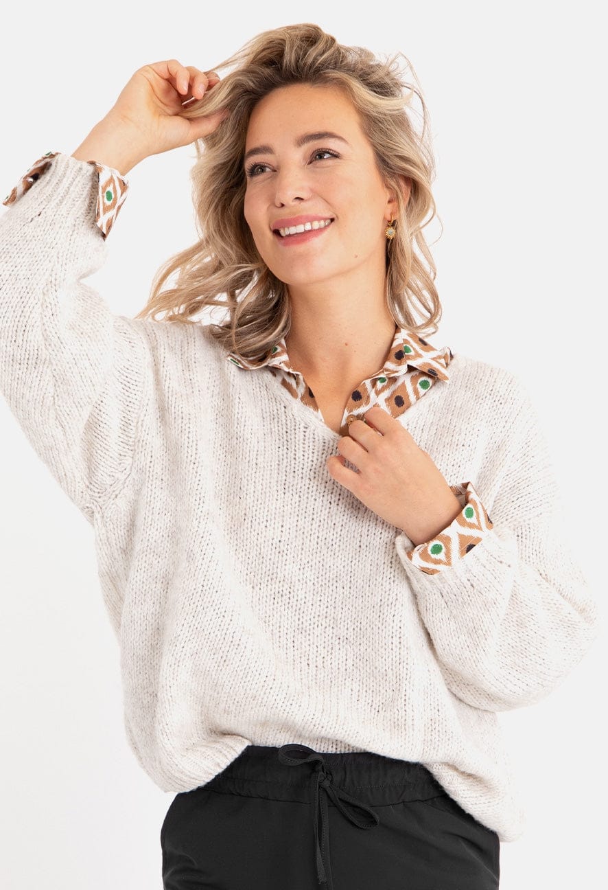 Je m'appelle Tops Pull | Wool White