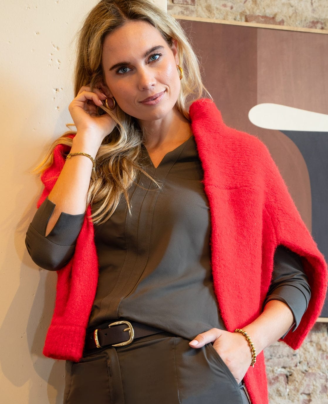 Je m'appelle Tops Top Collar Travel | Dark Taupe