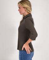 Je m'appelle Tops Top Collar Travel | Dark Taupe