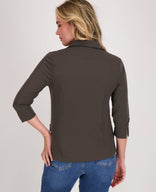 Je m'appelle Tops Top Collar Travel | Dark Taupe