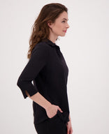 Je m'appelle Tops Top Collar Travel | Zwart