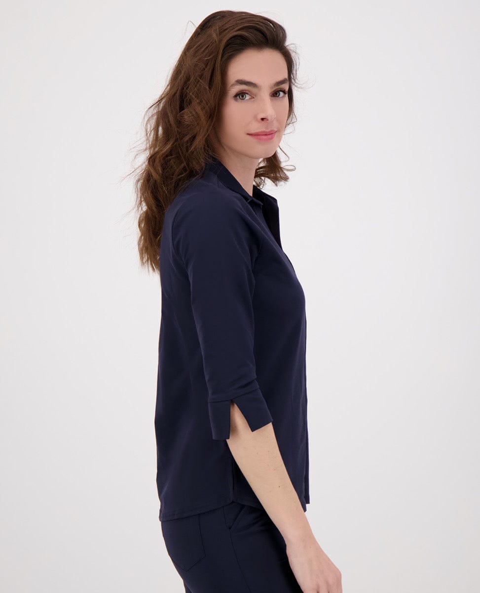 Je m'appelle Tops Top Collar Travel | Donkerblauw
