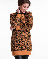 Je m'appelle Tops Tunic Sweater Panthère | Camel / Zwart