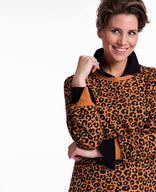 Je m'appelle Tops Camel / Zwart / XS Tunic Sweater Panthère | Camel / Zwart