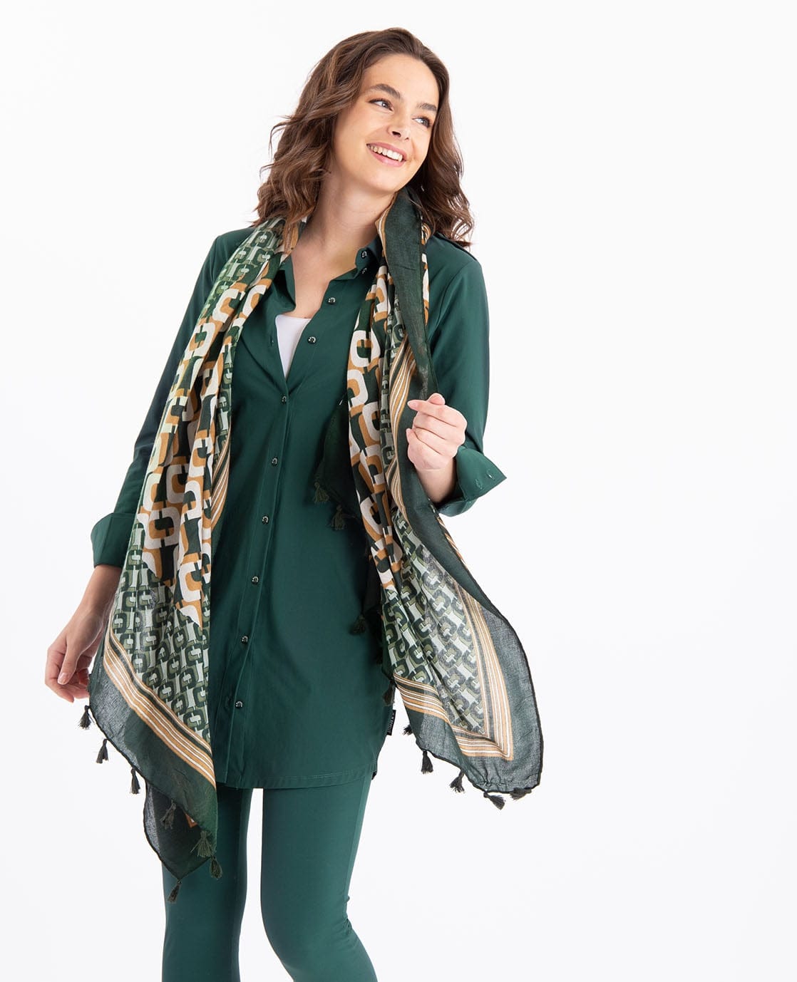 Je m'appelle Jurken Bottle Green / XS Tunique Travel | Bottle Green