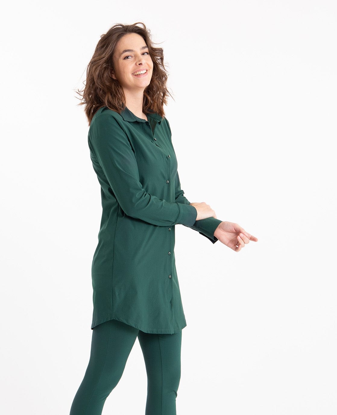 Je m'appelle Jurken Tunique Travel | Bottle Green