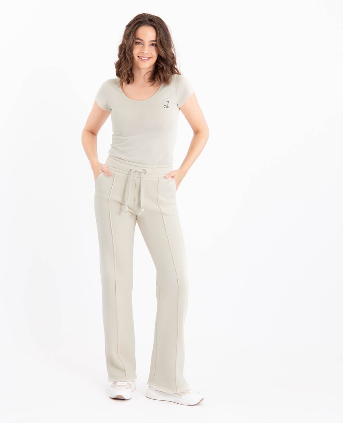 Je m'appelle Broeken Sweat Pant Organic | Greige