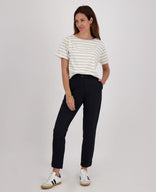 Je m'appelle Broeken Pant Chino 7/8 Travel | Zwart