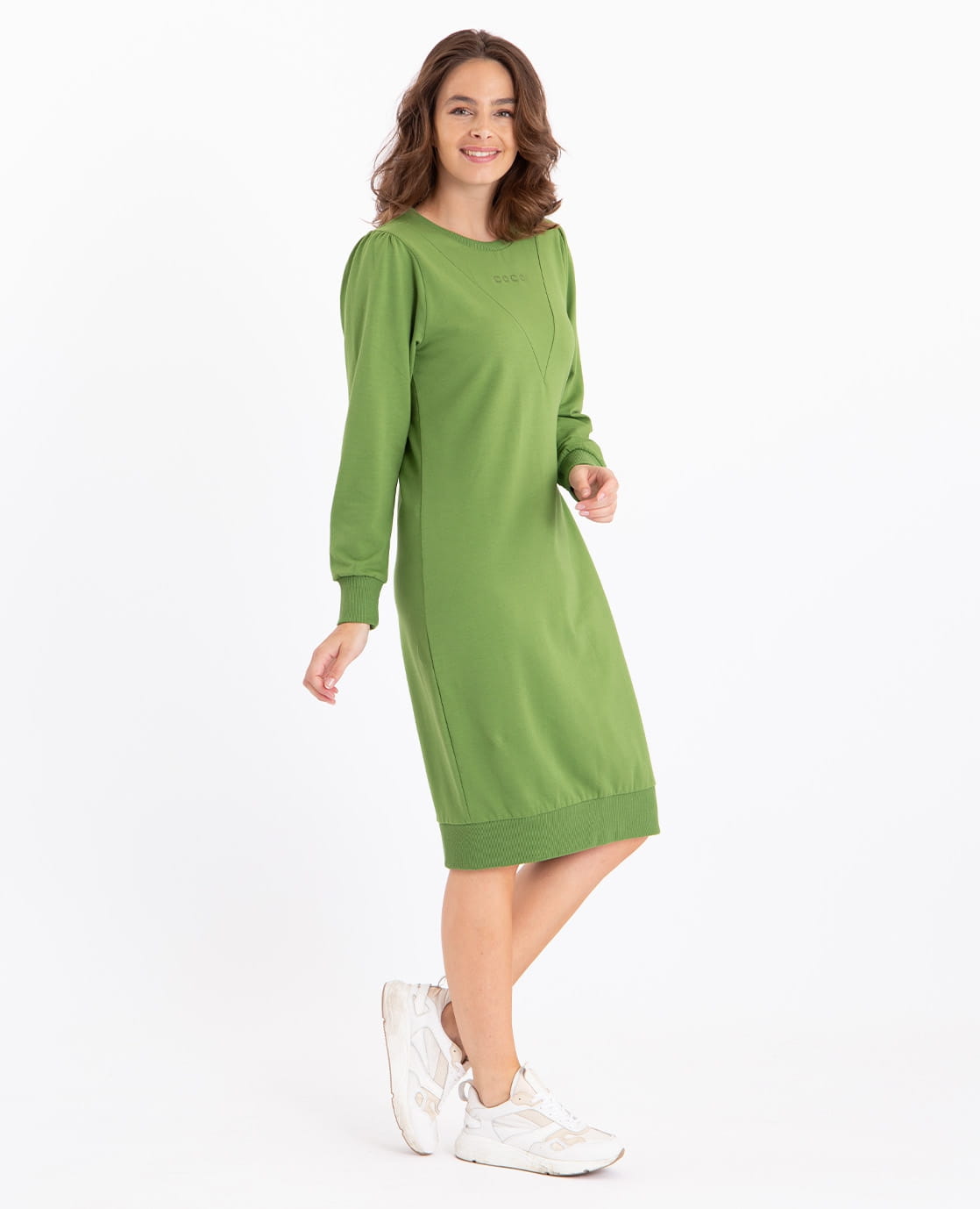Je m'appelle Jurken Sweatdress Robe Coco | Pistache Green