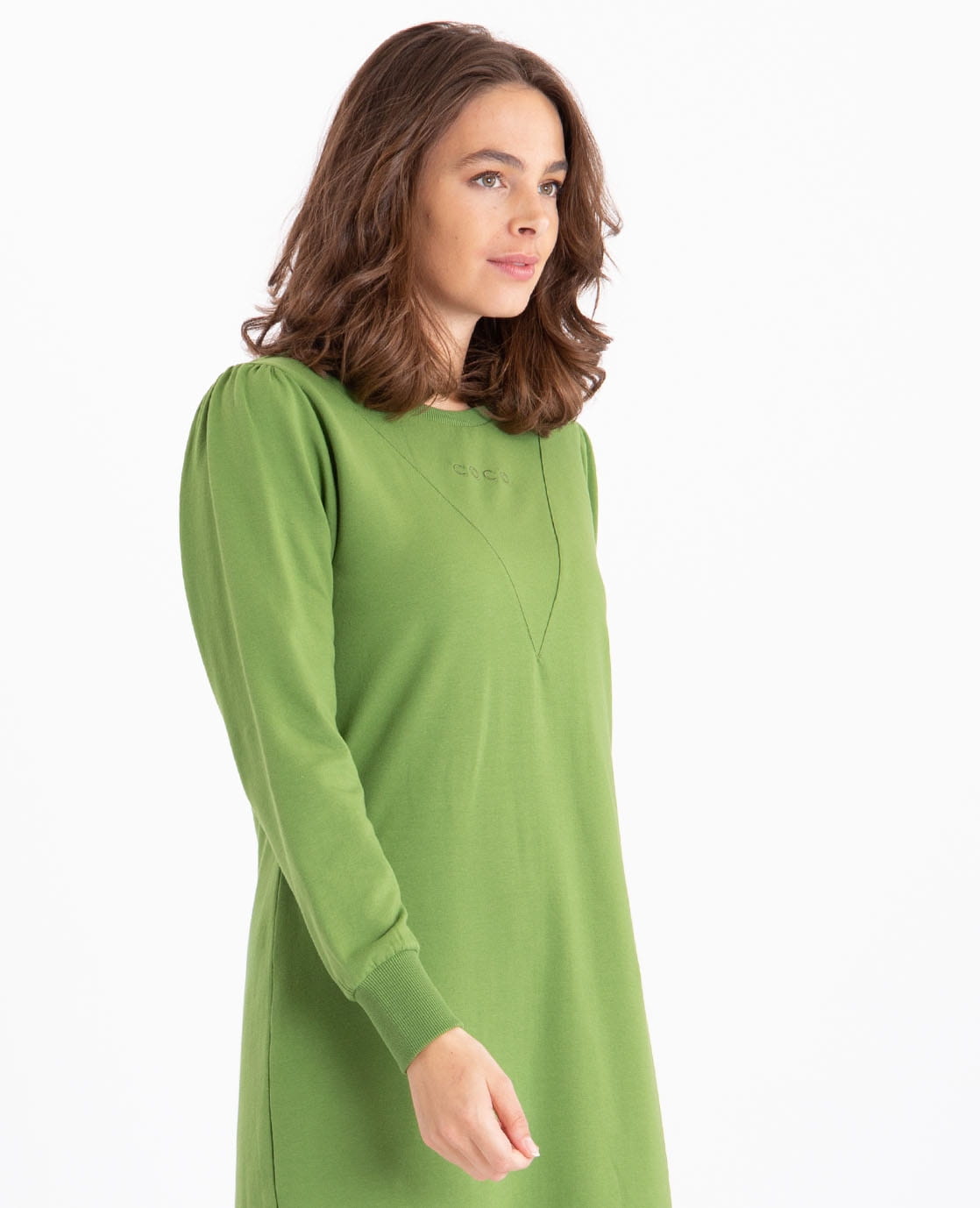 Je m'appelle Jurken Sweatdress Robe Coco | Pistache Green