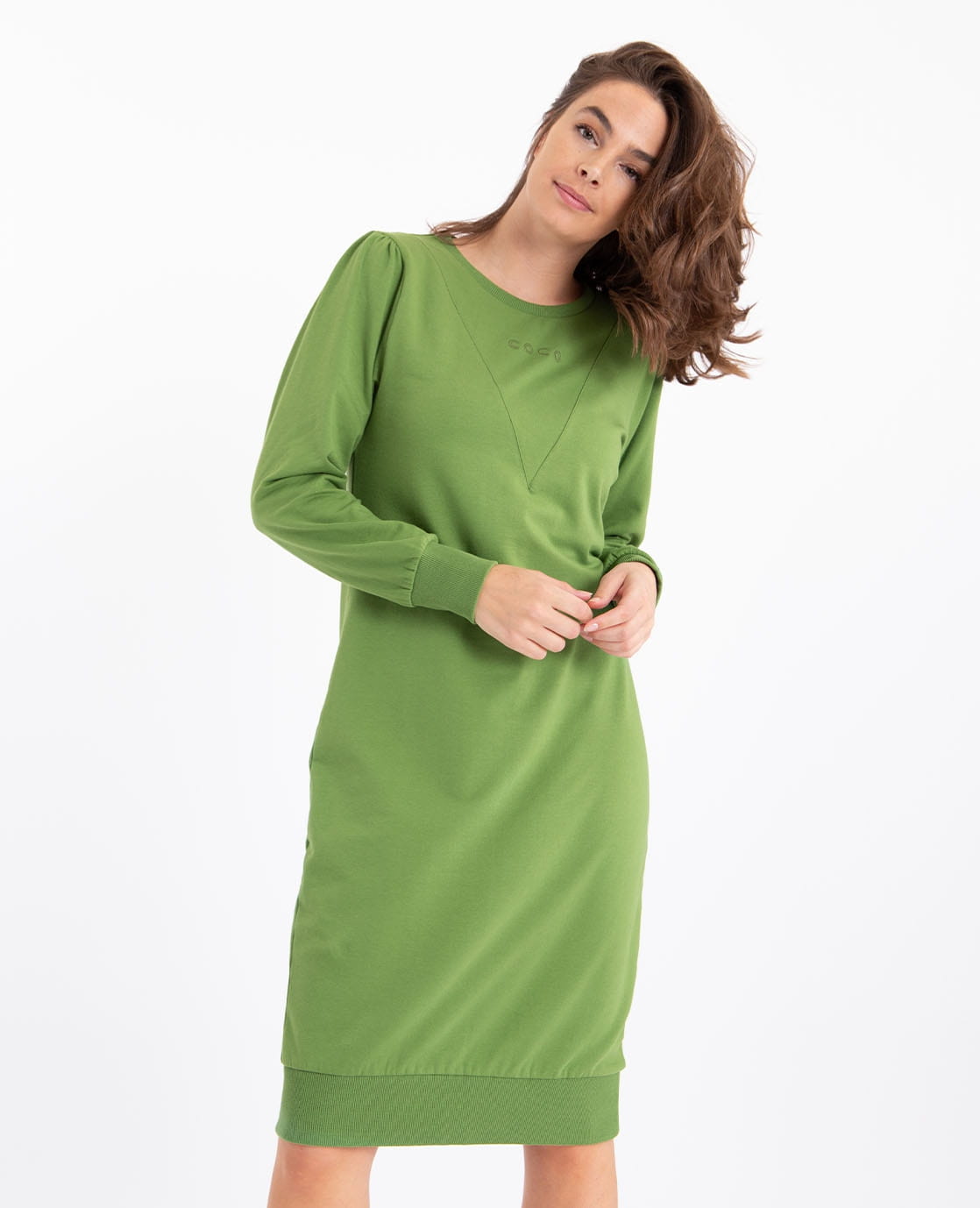 Je m'appelle Jurken Sweatdress Robe Coco | Pistache Green