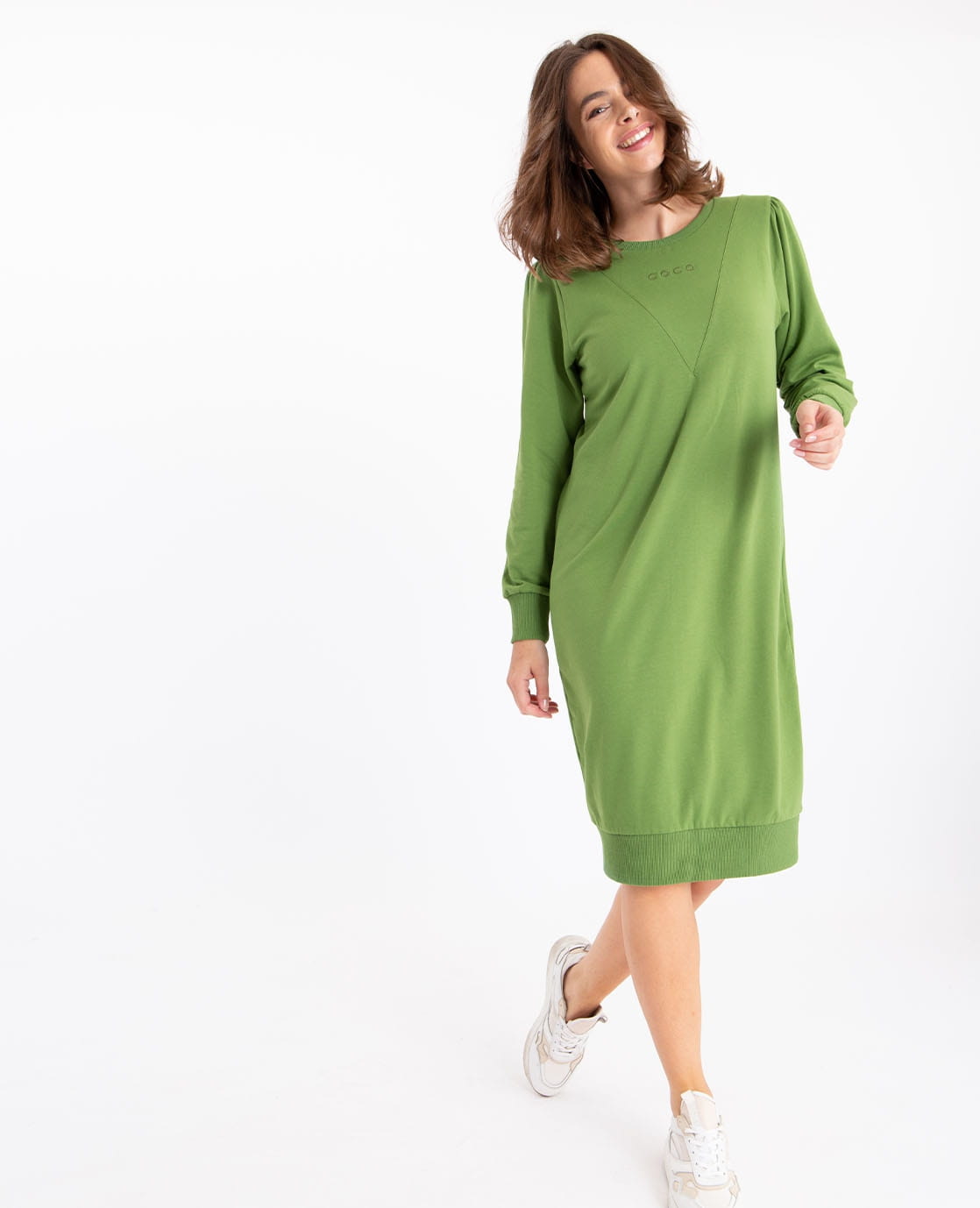 Je m'appelle Jurken Sweatdress Robe Coco | Pistache Green