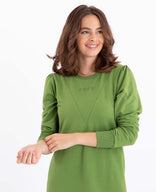 Je m'appelle Jurken Sweatdress Robe Coco | Pistache Green
