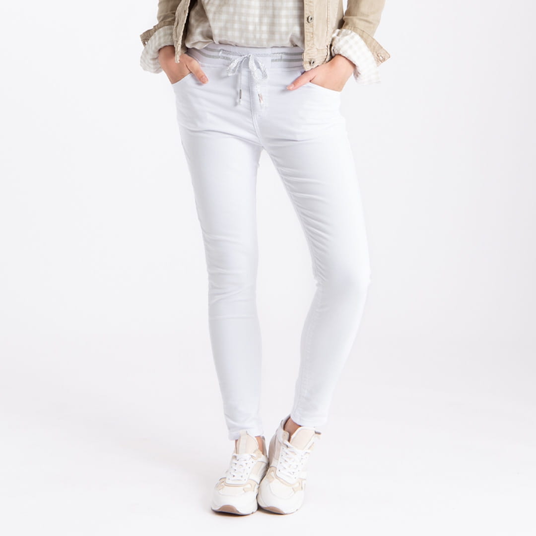 Je m'appelle Broeken Jogg Denim | Wit
