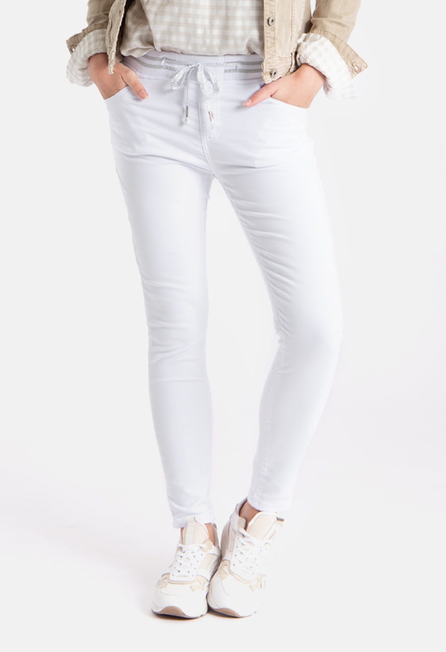 Je m'appelle Broeken Jogg Denim | Wit