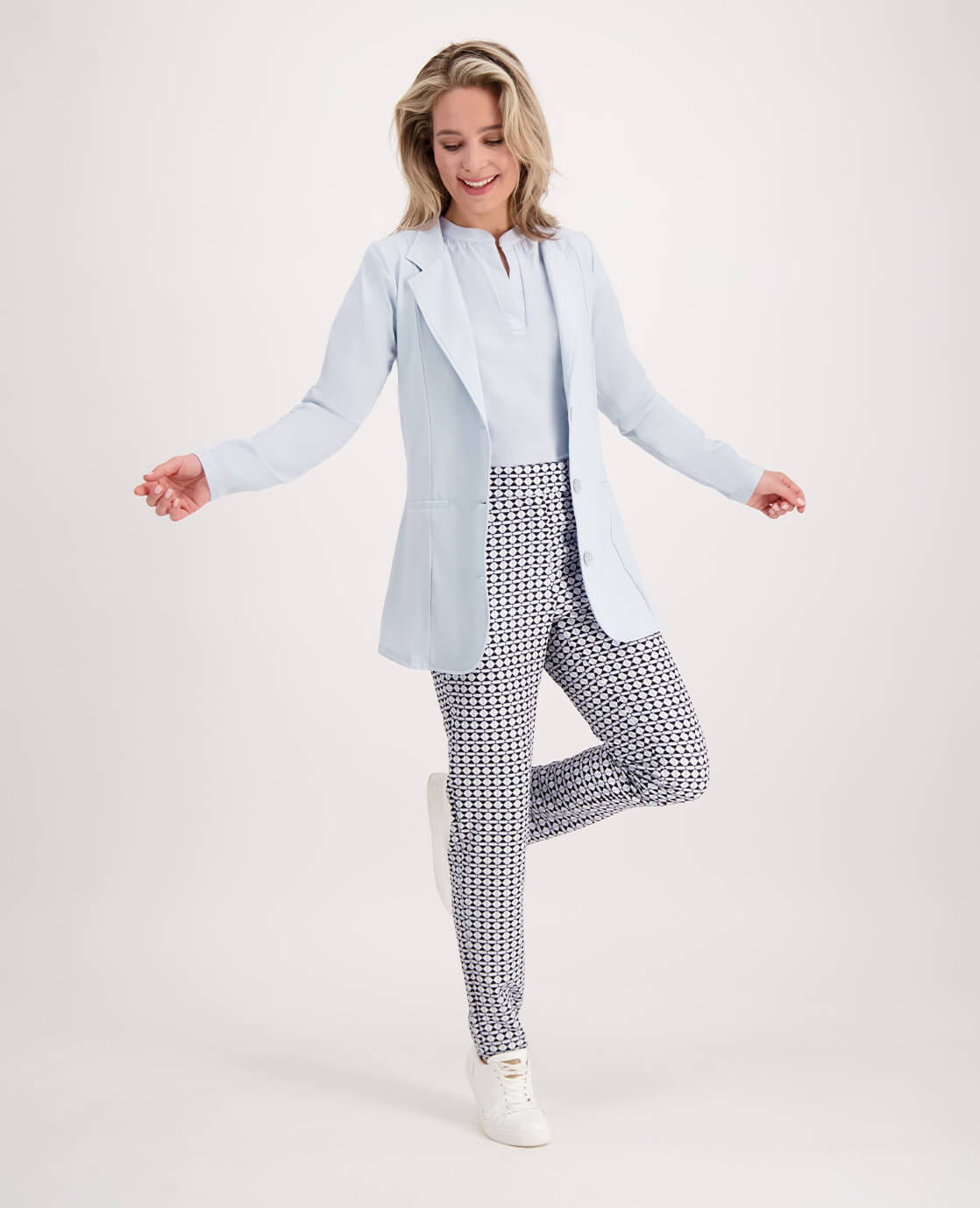 Je m'appelle Jassen Blazer Élégant Travel | Ice Blue