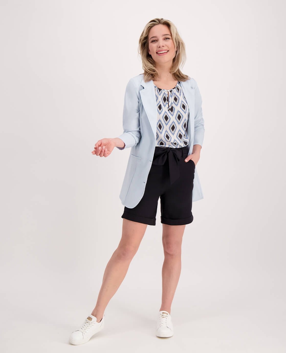 Je m'appelle Jassen Blazer Élégant Travel | Ice Blue