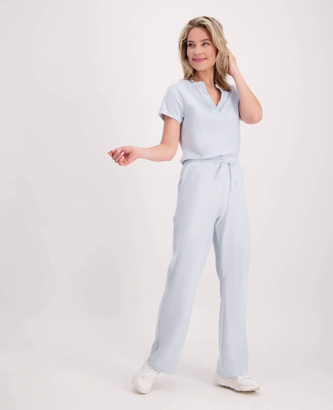 Je m'appelle Broeken Pant Faye Travel | Ice Blue