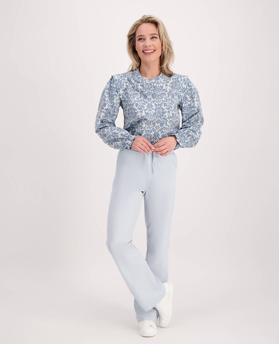 Je m'appelle Broeken Pant Faye Travel | Ice Blue