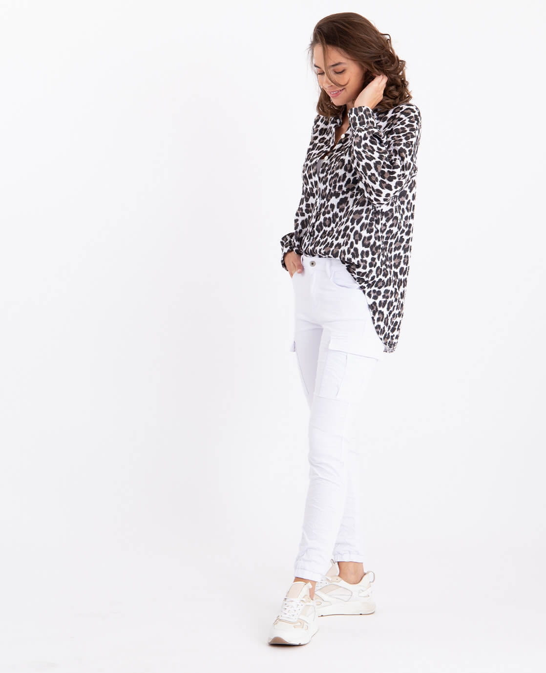Je m'appelle Broeken Jogg Denim | Wit