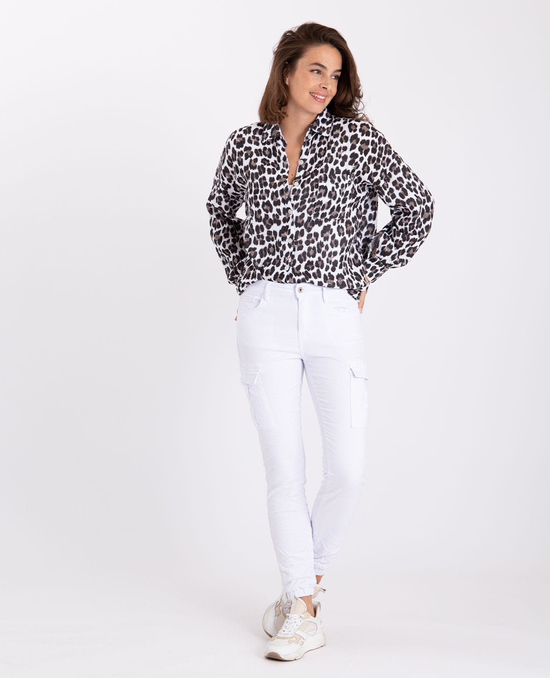 Je m'appelle Broeken Jogg Denim | Wit