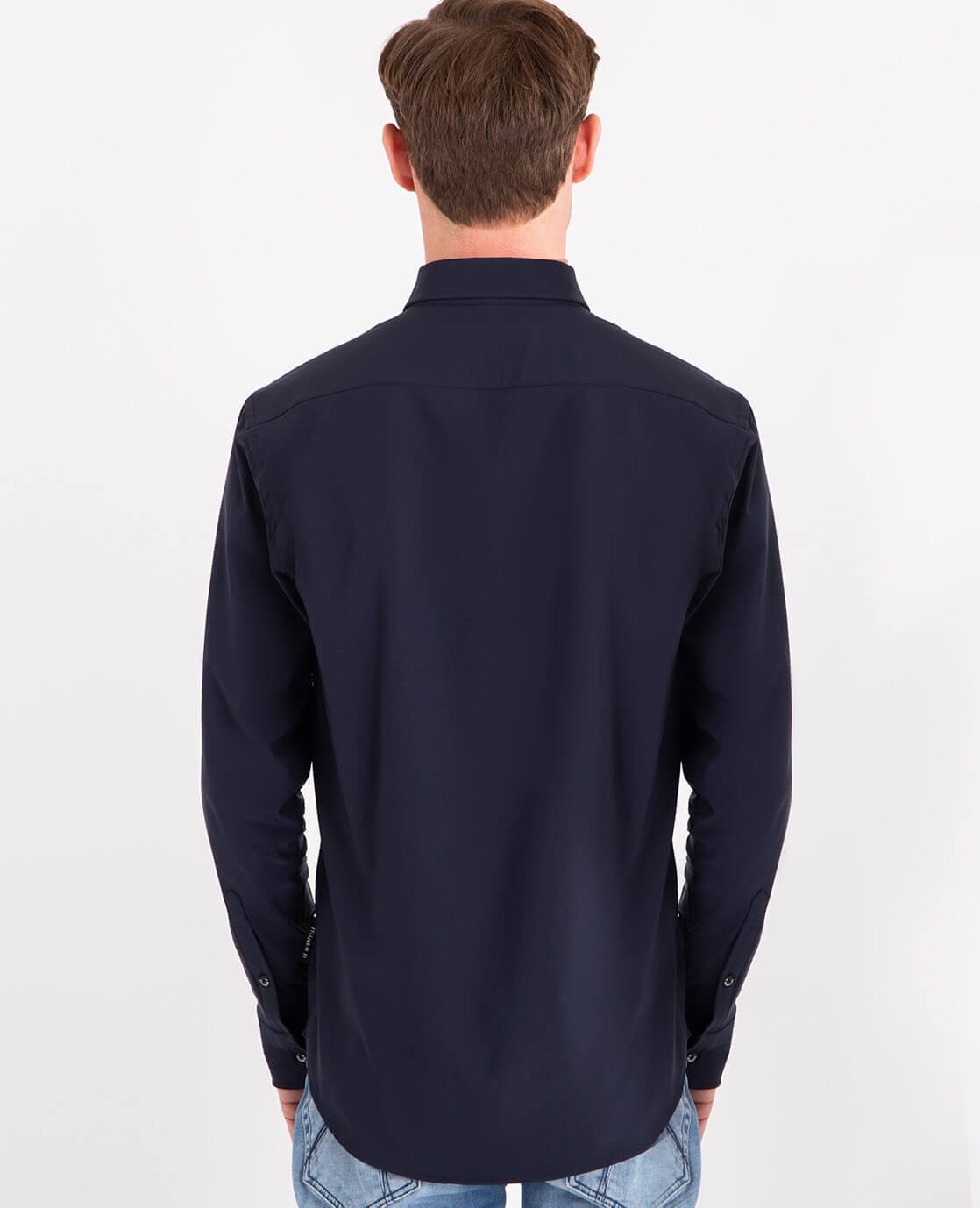 Je m'appelle Tops Button Down Shirt Homme Travel | Donkerblauw