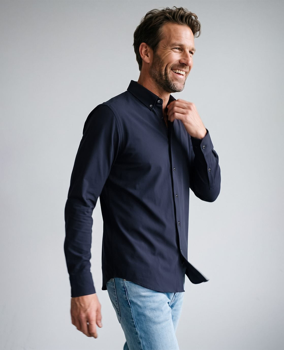 Je m'appelle Tops Donkerblauw / XS Button Down Shirt Homme Travel | Donkerblauw