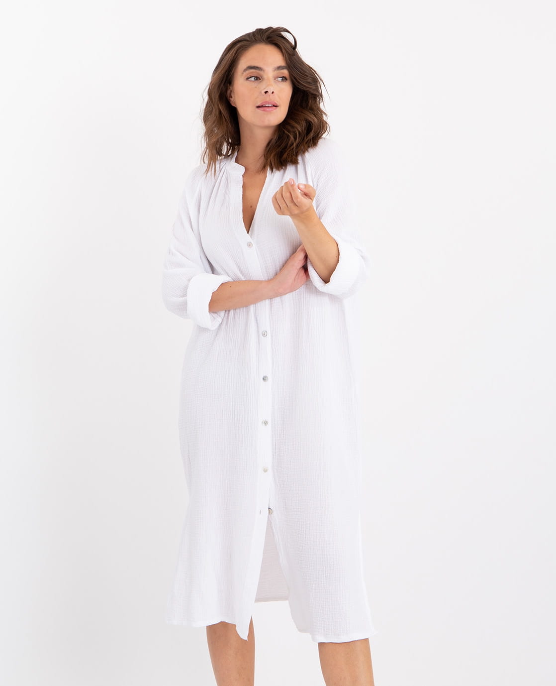 Je m'appelle La Spring Dress Joyeux Blanc | Wit
