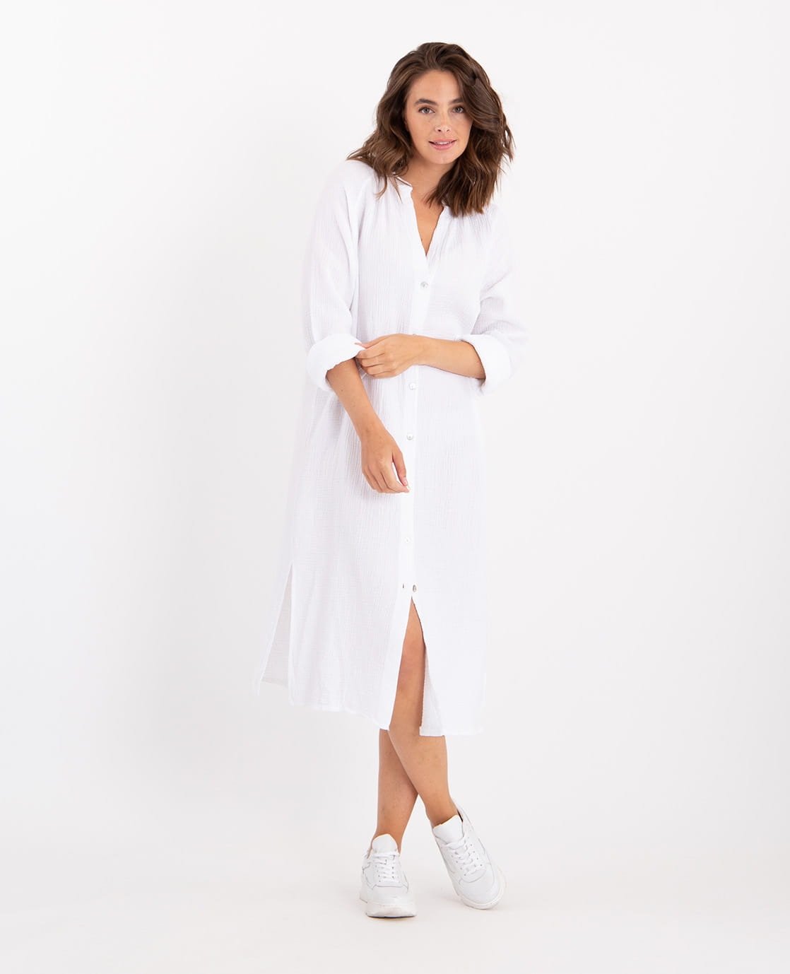 Je m'appelle La Spring Dress Joyeux Blanc | Wit