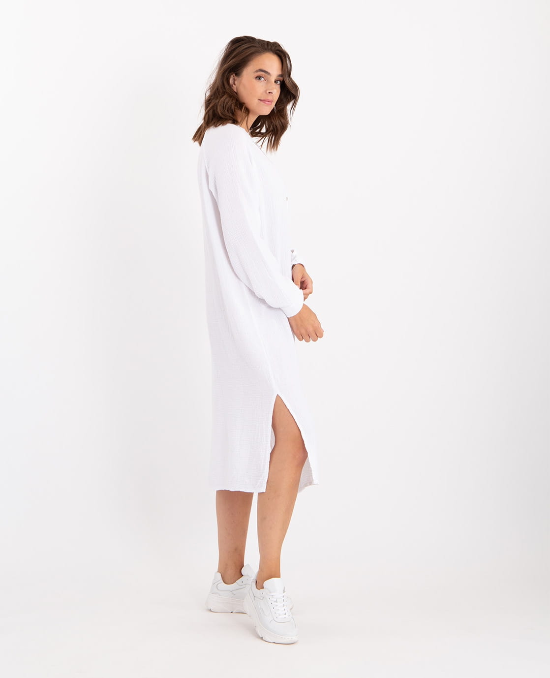 Je m'appelle La Spring Dress Joyeux Blanc | Wit