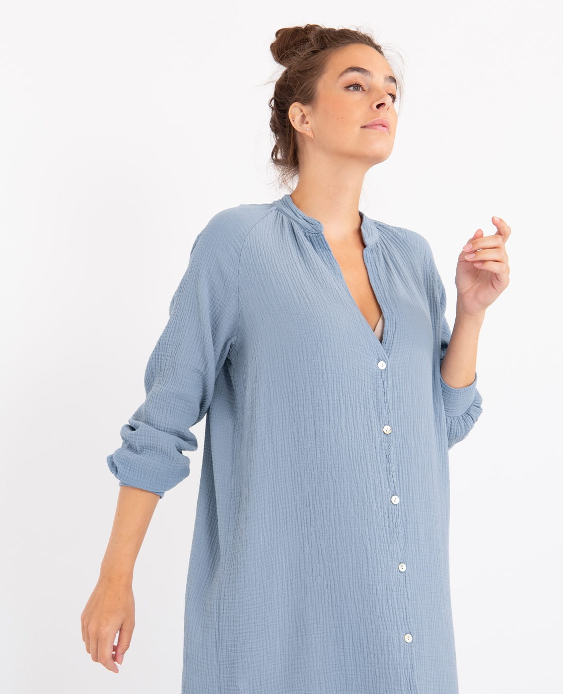 Je m'appelle La Spring Dress Joyeux Blue Grey | Blue Grey