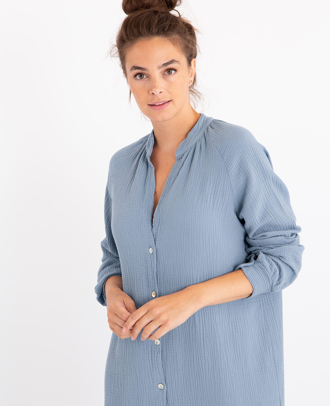 Je m'appelle La Spring Dress Joyeux Blue Grey | Blue Grey