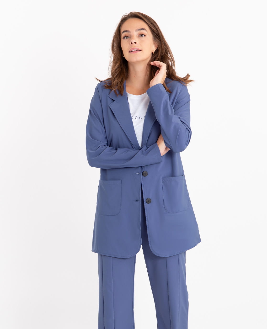 Je m'appelle Jassen Blazer Straight Travel | Marlin Blue