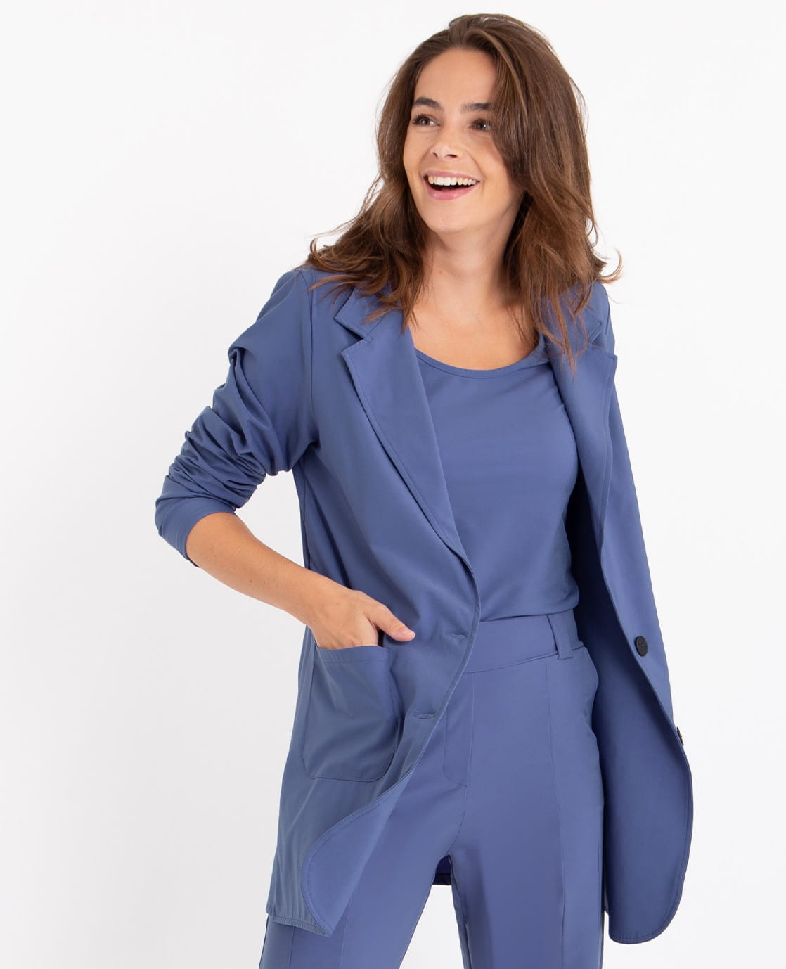 Je m'appelle Jassen Blazer Straight Travel | Marlin Blue