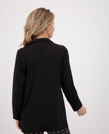 Je m'appelle Jassen Blazer Travel Brushed | Zwart