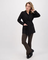 Je m'appelle Jassen Blazer Travel Brushed | Zwart