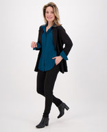 Je m'appelle Jassen Blazer Travel Brushed | Zwart