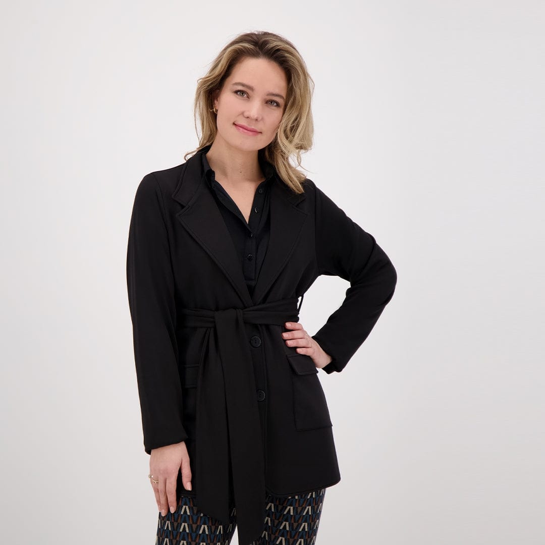 Je m'appelle Jassen Zwart / XS Blazer Travel Brushed | Zwart