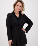 Je m'appelle Jassen Blazer Travel Brushed | Zwart