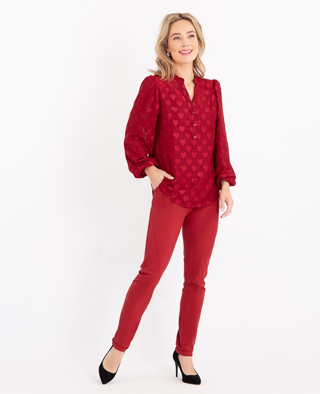 Je m'appelle Broeken Le Pant Regular Travel +++ Merlot Red | Merlot Red
