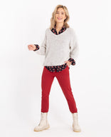 Je m'appelle Broeken Le Pant Regular Travel +++ Merlot Red | Merlot Red