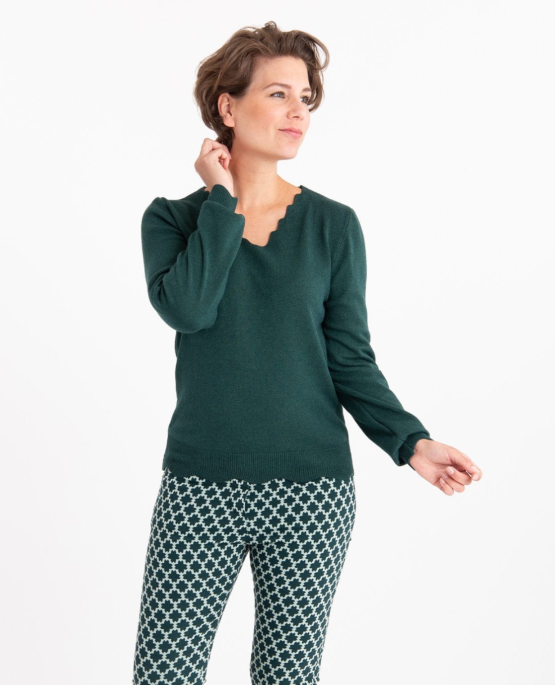 Je m'appelle Tops Pull | Bottle Green
