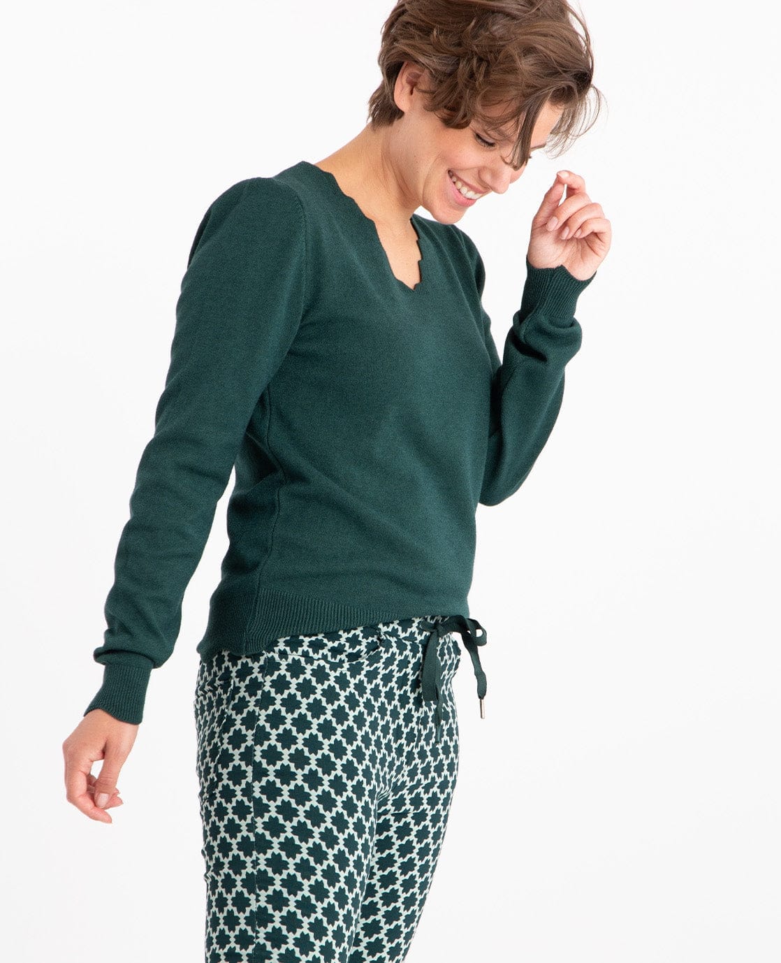 Je m'appelle Tops Pull | Bottle Green